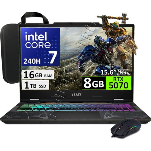 Msi Cyborg 15 B2RW, Core 7-240H, 16GB, 1TB, RTX5070, 15.6" 144Hz