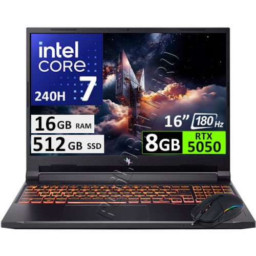 Acer Nitro V 16 ANV16, Core 7-240H, 16GB, 512GB, RTX5050 8GB