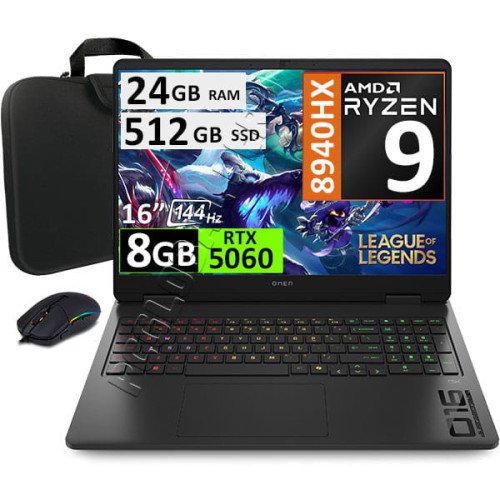 Hp Omen 16 Gaming, Ryzen 9-8940hx, 24gb, 512gb, rtx5060, Esp