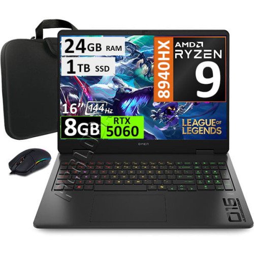 Hp Omen 16 Gaming, Ryzen 9-8940hx, 24gb, 1tb, Rtx5060, Español