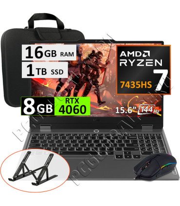 Lenovo LOQ 15ARP9, Ryzen 7-7435HS, 16GB, 1TB, RTX4060, 15.6", ESP