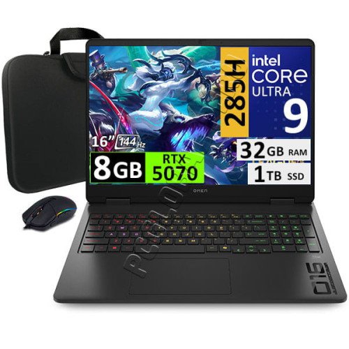 HP Omen 16 Gaming, Ultra 9-285H, 32GB, 1TB, RTX5070 8gb, 144Hz