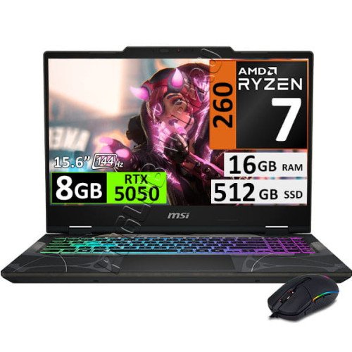 Msi Cyborg A15 AI B2HWEKG, Ryzen 7-260, 16GB, 512GB, RTX5050
