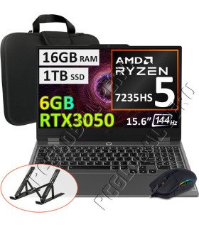 Lenovo LOQ 15ARP9, Ryzen 5-7235HS, 16GB, 1TB, 15.6", RTX3050 6GB