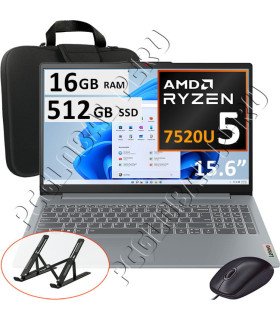 Lenovo Ideapad Slim 3 15AMN8, Ryzen 5-7520U, 16GB, 512GB, 15.6", Es