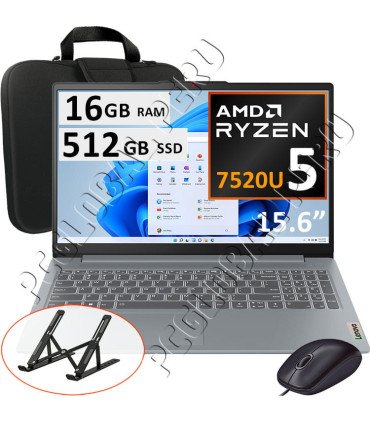 Lenovo Ideapad Slim 3 15AMN8, Ryzen 5-7520U, 16GB, 512GB, 15.6", Es