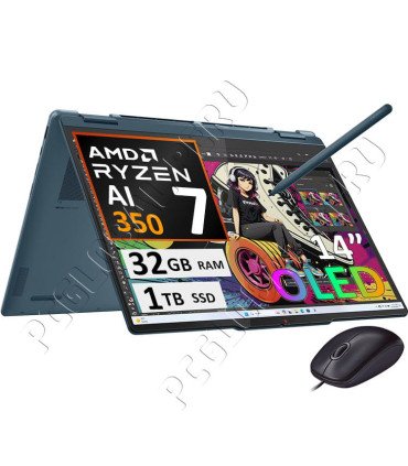 Lenovo Yoga 7 2-en-1, Ryzen AI 7-350, 32GB, 1TB, 14" Oled x360