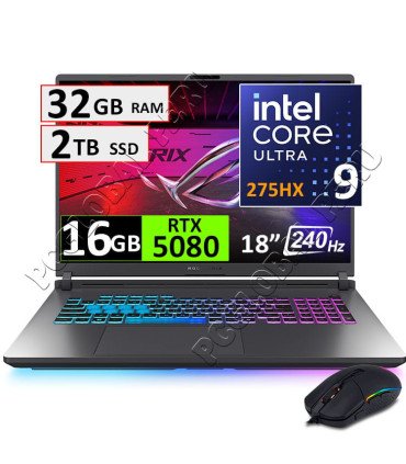 Asus ROG Strix G18 G815LW, Ultra 9-275HX, 32GB, 2TB, RTX5080, 18"