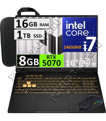Asus TUF F16 FX608JPR, Core i7-14650HX, 16GB, 1TB, 16", RTX5070 8GB