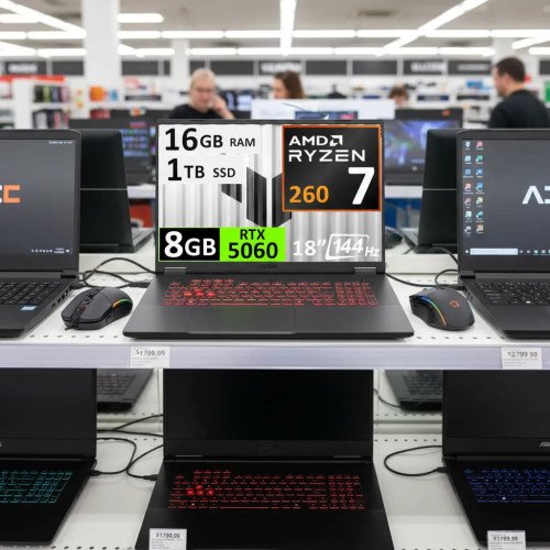 Asus TUF A18 FA808, Ryzen 7-260, 16GB, 1TB, 18" 144Hz, 8GB RTX5060