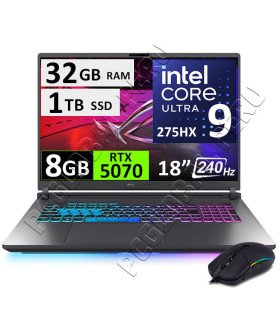 Asus ROG Strix G18 G815LP, Ultra 9-275HX, 32GB, 1TB, RTX5070 8GB