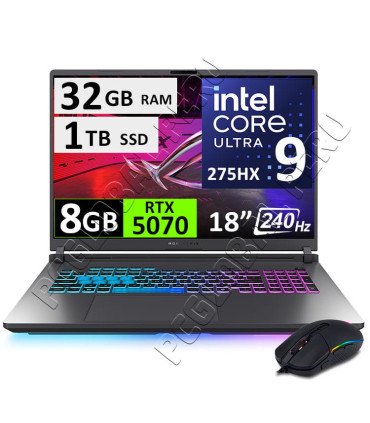 Asus ROG Strix G18 G815LP, Ultra 9-275HX, 32GB, 1TB, RTX5070 8GB