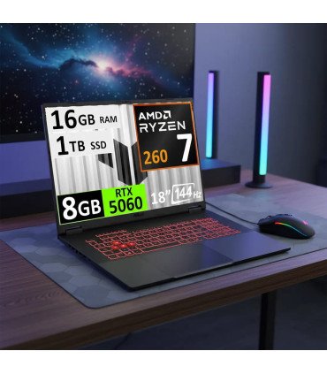 Asus TUF A18 FA808, Ryzen 7-260, 16GB, 1TB, 18" 144Hz, 8GB RTX5060