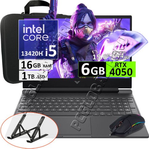 HP Victus 15, Core i5-13420H, 16GB, 1TB, RTX4050 6GB, 15.6" 144Hz