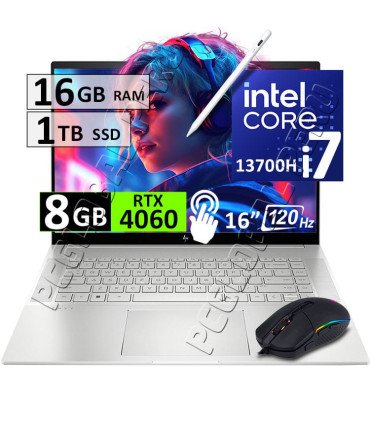 Hp Envy 16H Gaming, Core I7-13700H, 16GB, 1TB, RTX4060 8GB, Tactil