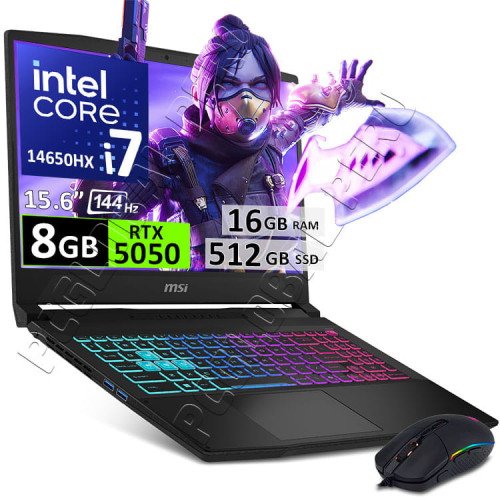 MSI Katana 15 HX B14WEK, Core i7-14650HX, 16GB, 512GB, RTX5050 8GB