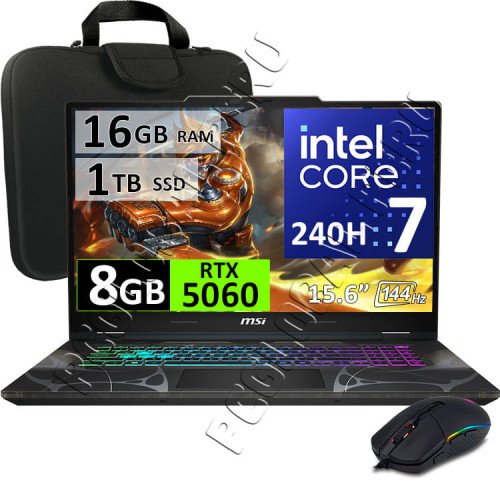 MSI Cyborg 15 B2RWFKG, Core 7-240H, 16GB, 1TB, RTX5060 8GB, 15.6"