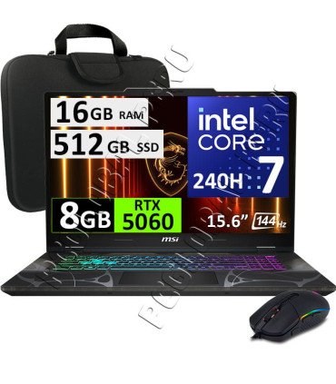 MSI Cyborg 15 B2RWFKG, Core 7-240H, 16GB, 512GB, RTX5060 8GB, 15.6"