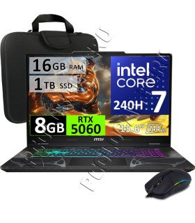 MSI Cyborg 15 B2RWFKG, Core 7-240H, 16GB, 1TB, RTX5060 8GB, 15.6"