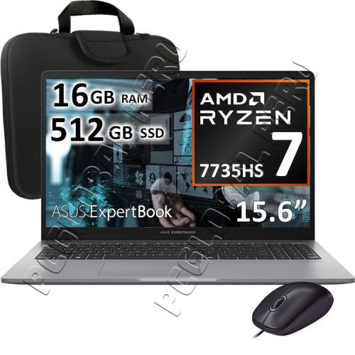 Asus ExpertBook P1, Ryzen 7-7735HS, 16GB, 512GB, 15.6" FHD, Esp