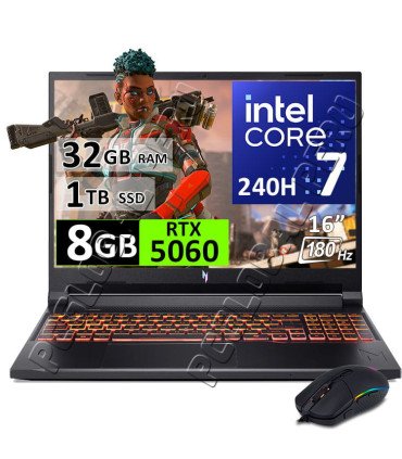 Acer Nitro V ANV16-72, Core 7-240H, 32GB, 1TB, RTX5060, 180Hz