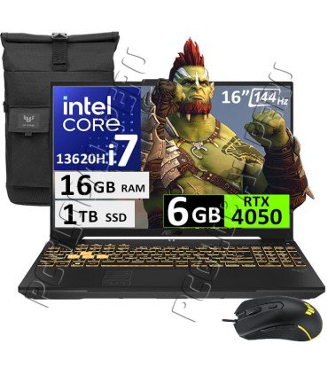 ASUS TUF F16 FX607, Core i7-13620H, 16GB, 1TB, RTX4050 6GB, Esp