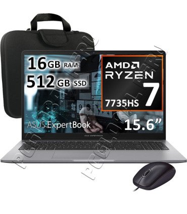 Asus ExpertBook P1, Ryzen 7-7735HS, 16GB, 512GB, 15.6" FHD, Esp