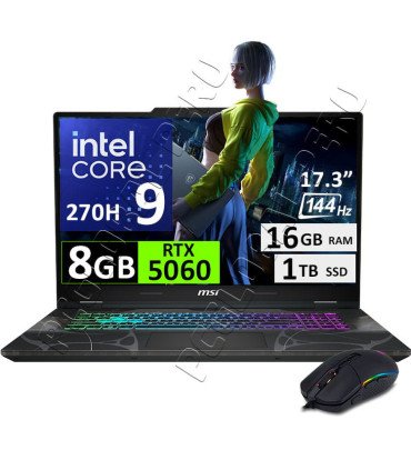 MSI Cyborg 17 B2RWFKG, Core 9-270H, 16GB, 1TB, 17.3", RTX5060