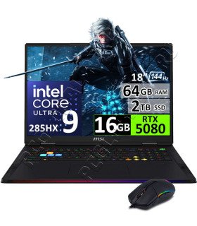 MSI Raider 18 HX AI, Core Ultra 9, 64GB, 2TB, 18", RTX5080 16GB