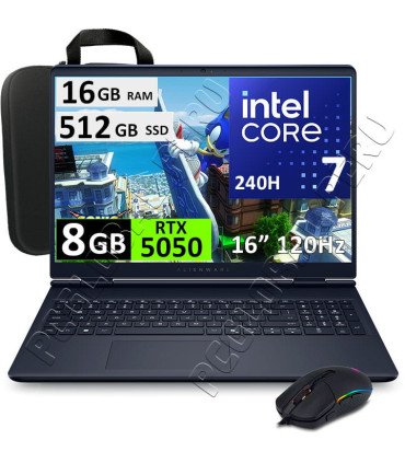 Dell Alienware 16 Aurora, Core 7 240H, 16GB, 512GB, RTX5050 8GB
