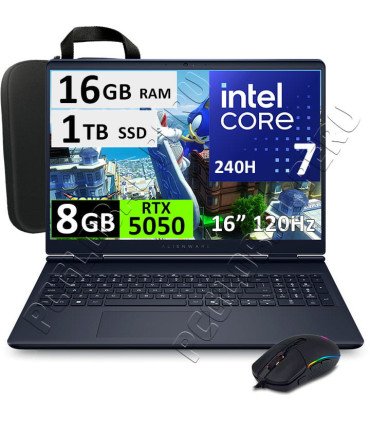 Dell Alienware 16 Aurora, Core 7 240H, 16GB, 1TB, RTX5050 8GB