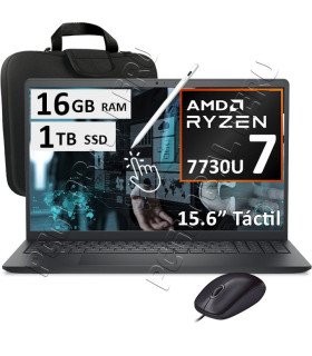 DELL 15 DC15255 AMD Ryzen 7 7730U, 16GB, 1TB, 15.6" Tactil, Win11