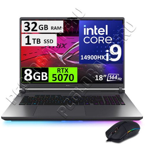 ASUS ROG STRIX G18 G815JPR, CORE I9, 32GB, 1TB, RTX5070, 16"