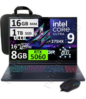 ACER PREDATOR HELIOS NEO 16S AI, ULTRA 9, 16GB 1TB, RTX5060, OLED