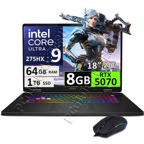 MSI Crosshair 18 HX AI A2XW, ULTRA 9, 64GB, 1TB, RTX5070 8GB