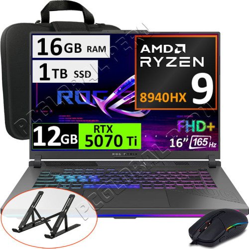 Asus ROG Strix G16 G614PR, Ryzen 9-8940HX, 16GB, 1TB, RTX5070Ti