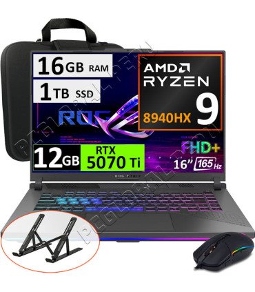 Asus ROG Strix G16 G614PR, Ryzen 9-8940HX, 16GB, 1TB, RTX5070Ti