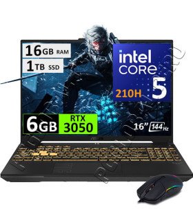 ASUS TUF F16 FX607VJB, CORE 5-210H, 16GB, 1TB SSD, RTX3050 6GB