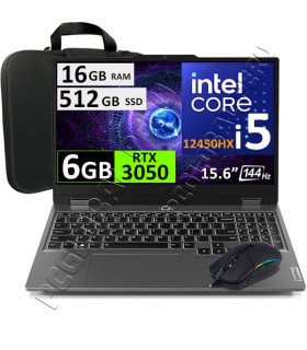 Lenovo LOQ 15IAX9, CORE I5-12450HX, 16GB, 512GB, RTX3050 6GB