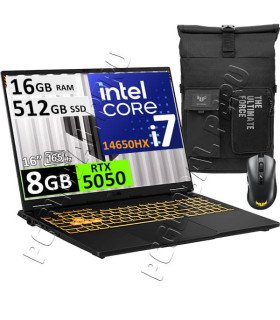 Asus TUF F16 FX608JHR, Core i7-14650HX, 16GB, 512GB, RTX5050 8GB