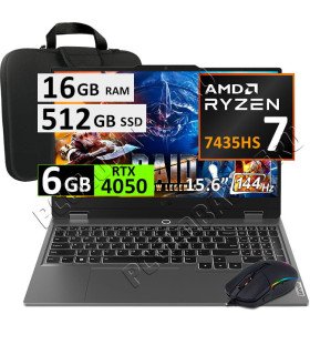 Lenovo LOQ 15ARP9, Ryzen 7-7435HS, 16GB, 512GB, 15.6", RTX4050 6GB
