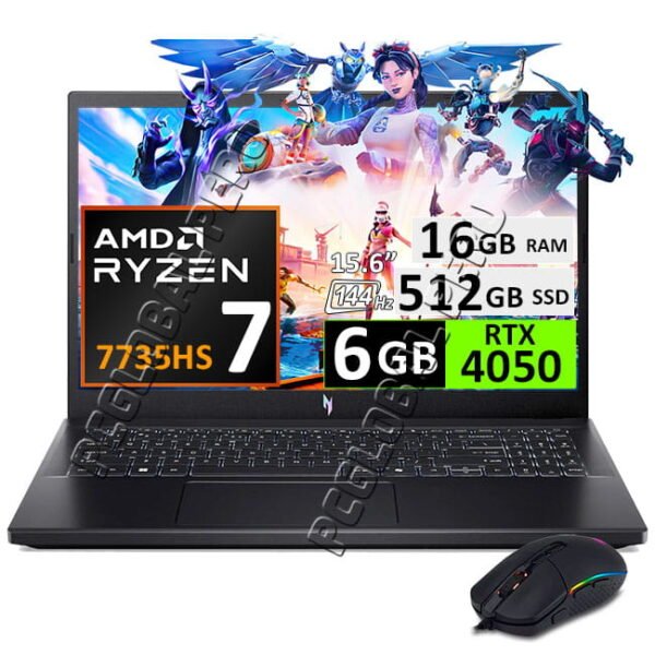 ACER NITRO ANV15-41, RYZEN 7-7735HS, 16GB, 512GB, RTX4050, 15.6"
