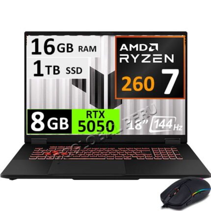 ASUS TUF A18 FA808UH, RYZEN 7-260, 16GB, 1TB, 18" 144HZ, 8GB RTX5050