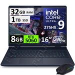 DELL ALIENWARE X16 AURORA, ULTRA 9-275HX, 32GB, 1TB, RTX5060 8GB