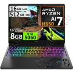 HP OMEN MAX 16, RYZEN AI 7-350, 16GB, 512GB, RTX5060, 16" 165HZ