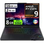 Lenovo Legion Pro 5 16afr10, Ryzen 9-9955hx, 16gb, 2tb, Rtx5060