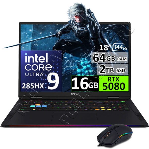 MSI RAIDER 18 HX AI, CORE ULTRA 9, 64GB, 2TB, 18", RTX5080 16GB
